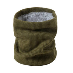 2022 New Neck Scarf Winter Women Men Solid Knitting Collar Thick Warm Velveted Rings Scarves High Quality Allmatch Muffler