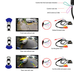 Car Reversing Camera Rear View Camera 1080P Clear Anti-Interference 170 Degree Wide Angle Adjustable Vehicle Small