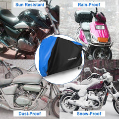 Black Blue Waterproof Motorcycle Covers Motors Dust Rain Snow UV Protector Cover Indoor Outdoor M L XL XXL XXXL D25