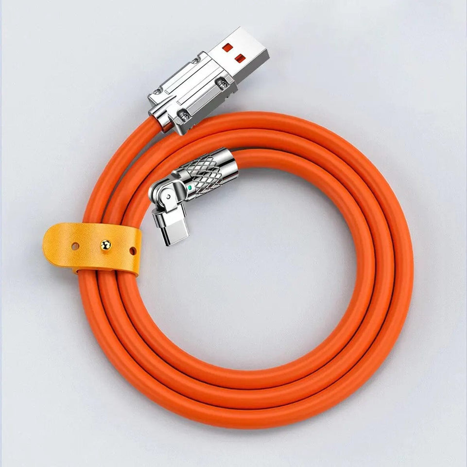 120W 7A Fast Charge USB Type C Cable 180 Degree Rotation Elbow Cable for Game for Xiaomi Redmi Honor Phone Charger USB C Cable