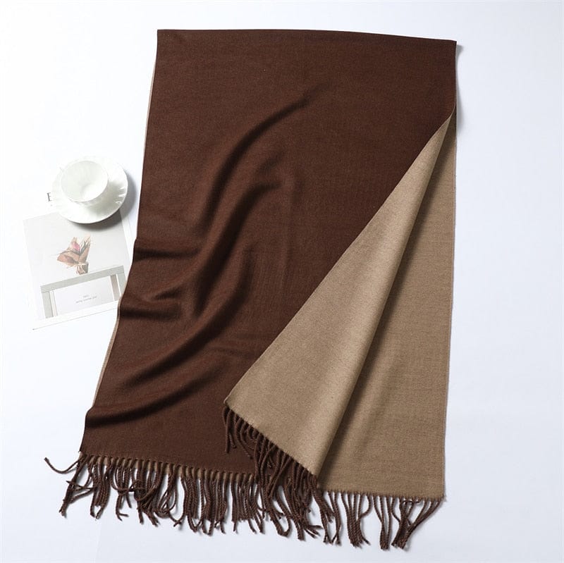 Winter Cashmere Scarf Women Thick Warm Shawls Wraps Lady Solid Scarves Fashion Tassels Pashmina Blanket Quality Foulard 2023 New