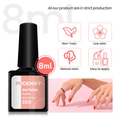 Nail Set Gel Nail Polish Set with UV LED Lamp Dryer Semi Permanent Gel Varnish Set Professional Nail Art Tools Kit Manicure Set