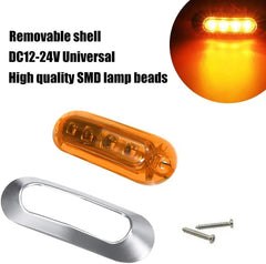 LED Side Marker Indicator Lights Front Rear Tail Clearance Lamp DC 12V-24V Universial Light for Bus Truck Lorry Trailer Boat Car