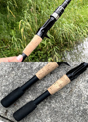 Baitcasting Lure Fishing Rod Spinning Telescopic 8g-25g Wooden Handle Carbon Casting Fishing Tackle Professional Light-weight