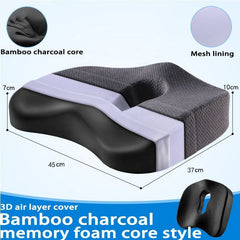 Memory Foam Seat Cushion Orthopedic Pillow Coccyx Office Chair Cushion Support Waist Back Pillow Car Seat Hip Massage Pad Sets