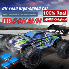 4WD 1:16 80KM/H Super Brushless 50KM/H Brushed RC Car 4x4 Off Road Remote Control High Speed Drift Monster Truck Toy  Kids Adult