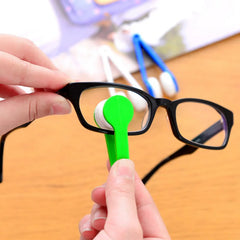 Glasses Cleaning Rub Eyeglass Sunglasses Spectacles Micro fiber Cleaner Brushes Wiping Tool