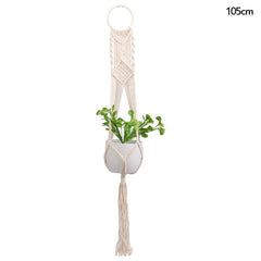 Macrame Handmade Plant Hanger Baskets Flower Pots Holder Balcony Hanging Decoration Knotted Lifting Rope Home Garden Supplies