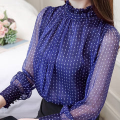 2021 summer woman top blusa mujer lace chiffon blouse women shirt long sleeve womens tops and blouses ladies