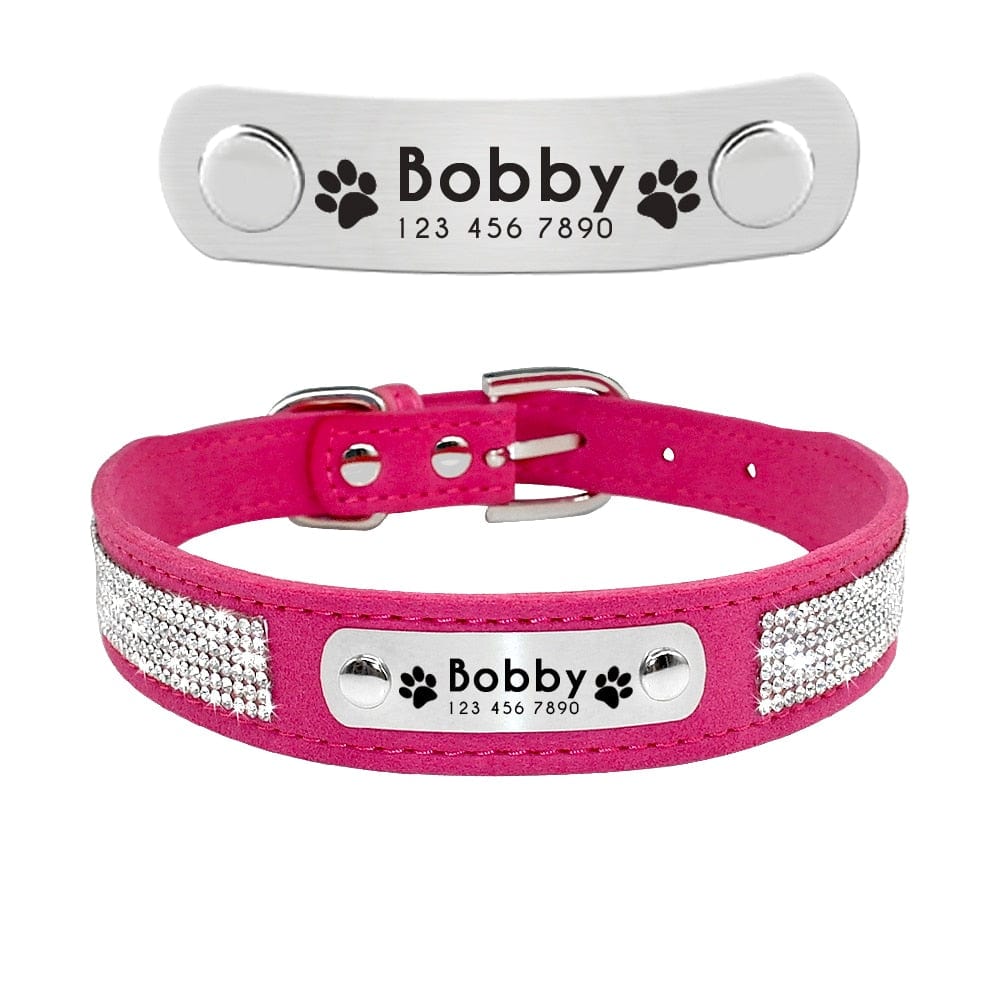 Leather Cat Collar Personalized Cat Collar For Puppy Small Dogs Pet Kitten Nameplate Collar Free Engraving Adjustable - Wowza