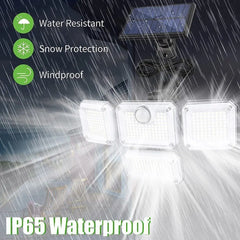 Waterproof Solar Powered Outdoor Light Motion Sensor 2000LM 333 LED Security Street Lamp Sconce Spotlights for Garden Decoration