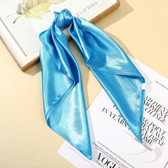 Haimeikang 60*60cm Square Silk Scarf Women Headband Fashion Print Neck Scarfs Office Hair Band Hand Kerchief Female Bandana