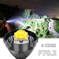 Rechargeable High Power Led Flashlights Ultra Long Lighting Distance Lamp Searchlight XHP70 Powerful Lantern Torches