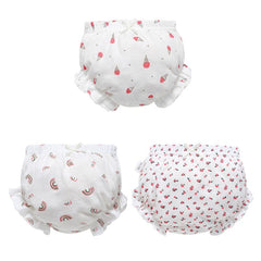 3 Piece/Lot Kids 100%Cotton Panties Girl Baby Infant Newborn Fashion Solid Cute Bow Striped Dots Underpants For Children Gift CN