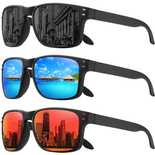 Polarised Square Sunglasses for Men and Women High Quality Finish Sun Glasses UV Protection Glasses