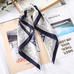 Haimeikang 60*60cm Square Silk Scarf Women Headband Fashion Print Neck Scarfs Office Hair Band Hand Kerchief Female Bandana