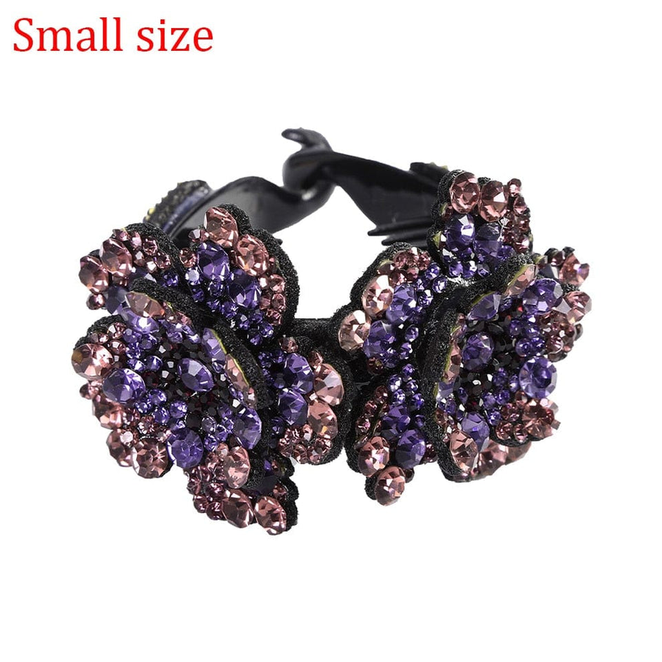 Molans Crystal Rhinestone Hair Claws for Women Flower Hair Clips Barrettes Crab Ponytail Holder Hairpins Bands Hair Accessories