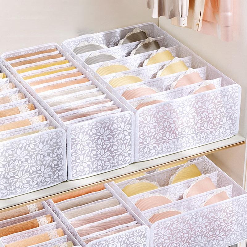 Jeans Compartment Storage Box Closet Clothes Drawer Mesh Separation Box Stacking Pants Drawer Divider Can Washed Home Organizer - Wowza