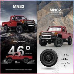 Toyota Landcruiser 1:12 Rc Car Mn82 Retro Full-scale Simulation LC79 RTR 2.4g 4WD 280 Motor Remote Control RC Truck Model Car Toy