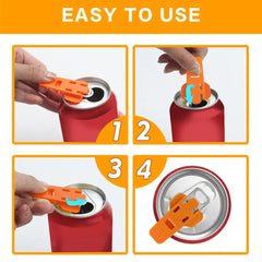 Portable Bottle Opener Reusable Easy Can Opener Sealed Drink Beer Cola Opener Lid Remover Kitchen Supplies Camping Tools