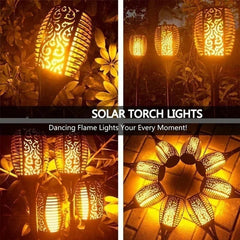 Solar Flame Torch Lights Flickering Light Waterproof Garden Decoration Outdoor Lawn Path Yard Patio Floor Lamps 1/2/4/6/8/10Pcs