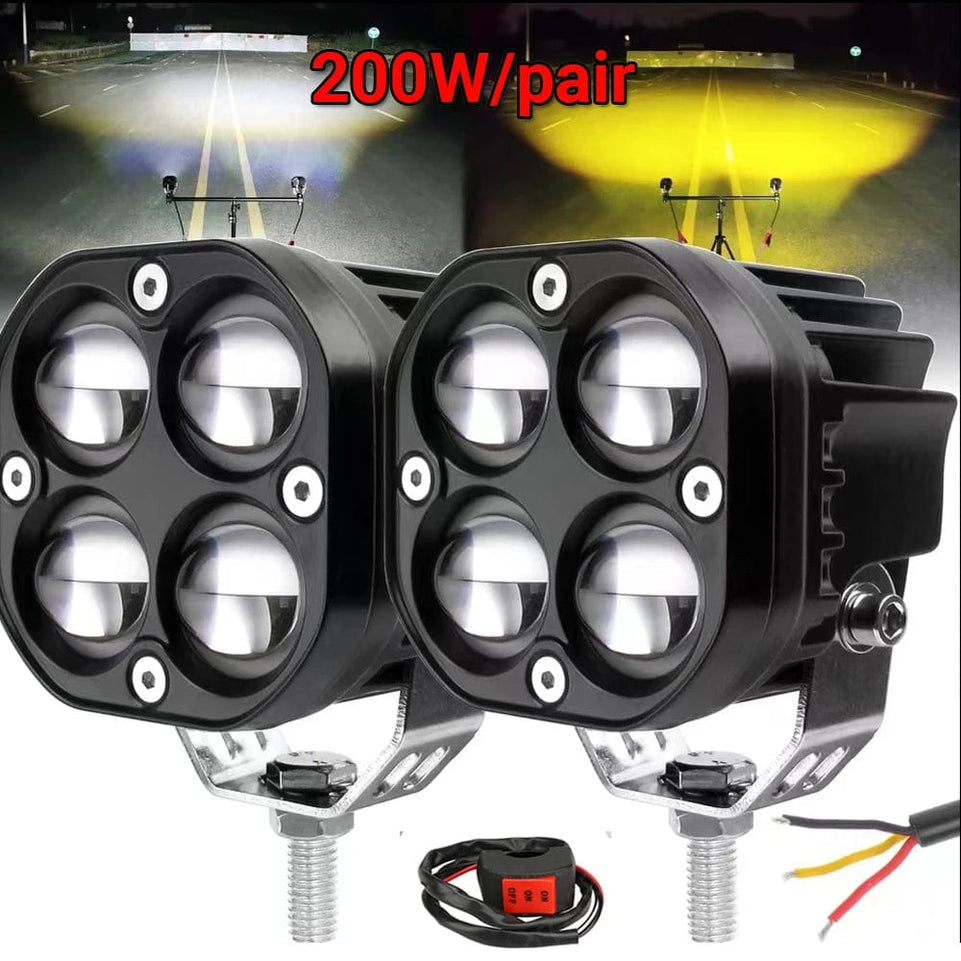 Universal Led Headlights 12v 24v POWER 200w  Spotlights Fog Light Car Boat Truck 4x4 Off Road 4x4 Off Road