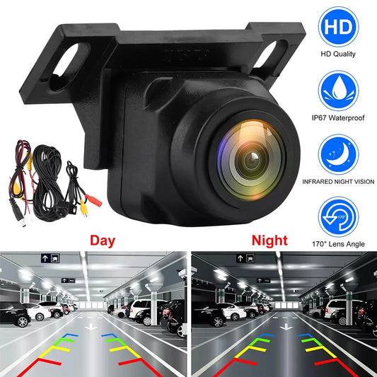 Car Reversing Camera Rear View Camera 1080P Clear Anti-Interference 170 Degree Wide Angle Adjustable Vehicle Small