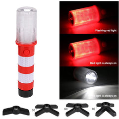 2pc LED Magnetic Flashlight Emergency Roadside Flares Detachable Stand Beacon Safety Strobe Light Warning