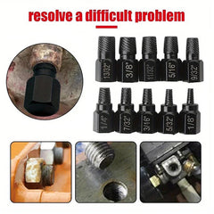 10 Broken Screw Extractor Drill Bit Alloy Steel Damaged Nut Extractor Bolt Screw Remover Hexagonal Dismantling Extension Tool