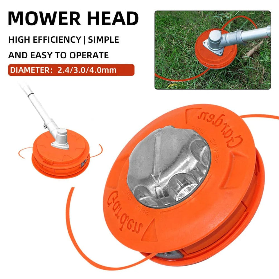 Brushcutter Head Bump Feeder Trimmer Head Brush Cutter, Universal Fit String Trimmer Replacement Bump Head