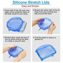 Silicone Cover Fresh-keeping Stretch Lid Reusable Airtight Cap Wrap Kitchen Accessories Refrigerator Storage