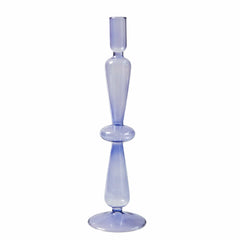 Floriddle Lilac Candle Holders Glass Candlestick holder for Wedding Table Centerpieces Nordic Vase Home Decoration Gift