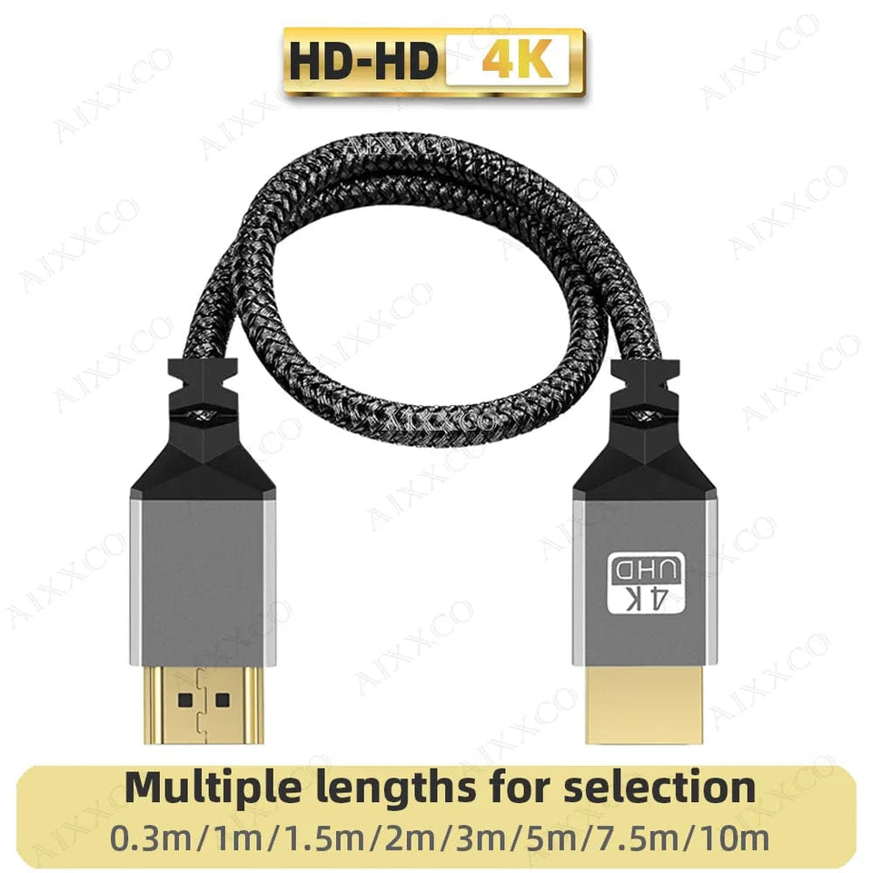 HDMI-Cable 4K 60Hz Male to HDMI-compatible Male for PS3/4 Projector TV Box Laptop Monitor Cable