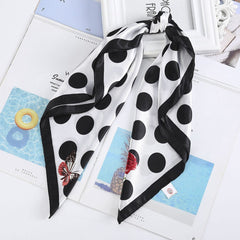 Haimeikang 60*60cm Square Silk Scarf Women Headband Fashion Print Neck Scarfs Office Hair Band Hand Kerchief Female Bandana