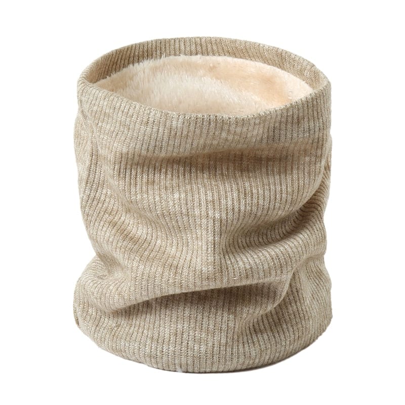 2022 New Neck Scarf Winter Women Men Solid Knitting Collar Thick Warm Velveted Rings Scarves High Quality Allmatch Muffler