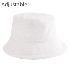 Winter Cow Leopard Faux Fur Fluffy Bucket Hats Women Outdoor Warm Sun Hat Soft Velvet Furry Fisherman Cap Girl Fashion Panama