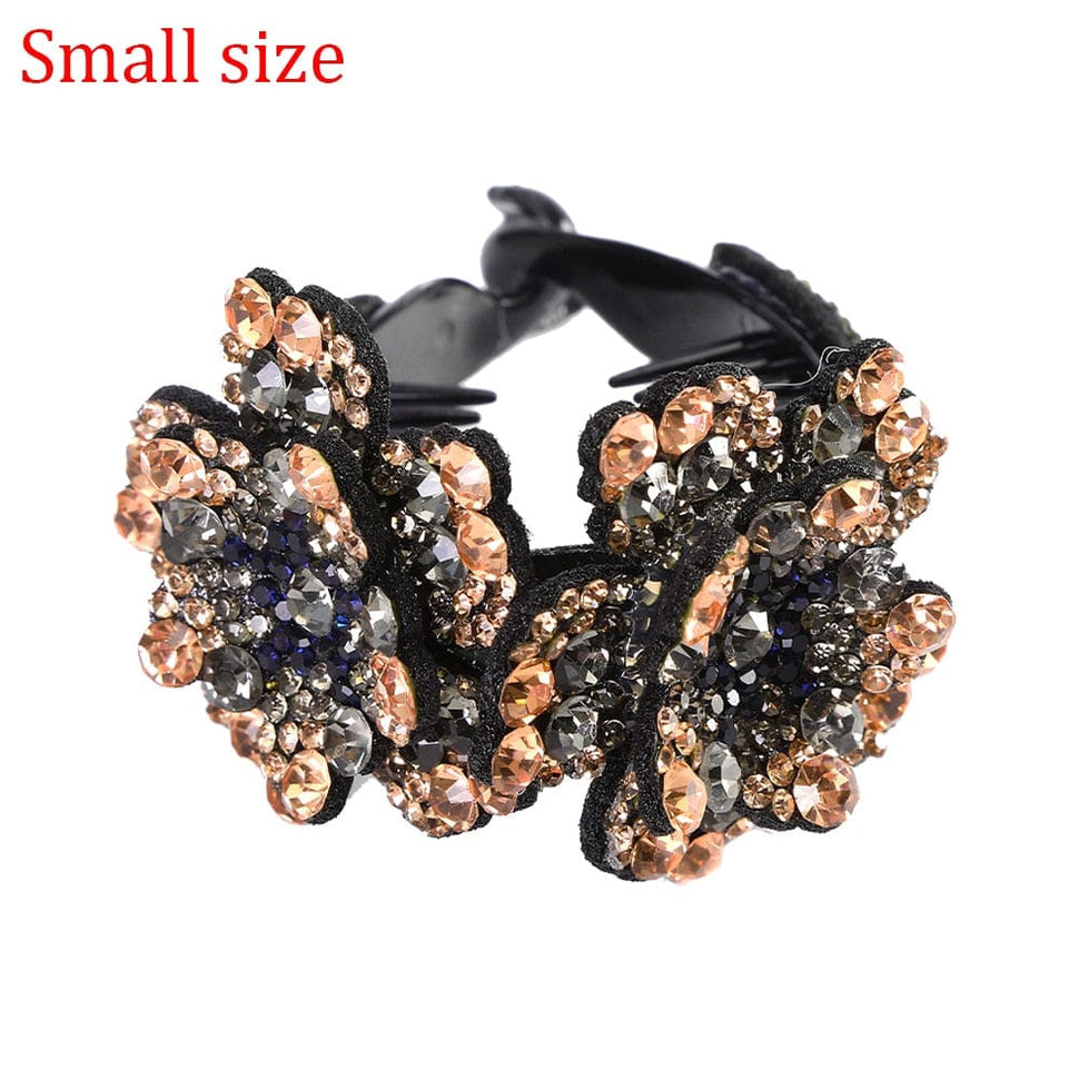 Molans Crystal Rhinestone Hair Claws for Women Flower Hair Clips Barrettes Crab Ponytail Holder Hairpins Bands Hair Accessories