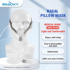 Nasal Pillow Mask CPAP Simplistic Design Sleep Nasal Mask for Auto CPAP APAP BIPAP Nasal Pillow Mask With Headgear