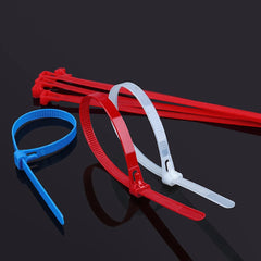 100PCS Reusable Cable Ties Self-locking Plastic Nylon Cable Tie Slipknot Cable Organizer Cable Tidy Lock Strap Zip Ties Binder