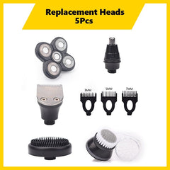 Replacement Shaver Heads 4PC Electric Shaver 5D Independently 5 Cutter Floating Head Waterproof Stainless Steel Razor Blade