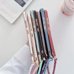 Love Heart Crossbody Lanyard Strap Phone Case For Samsung Galaxy S21 S20 S22 S23 S10 S9 S8 Note 10 20 Plus Ultra S20 Fe Cover