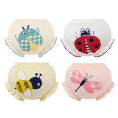 3 Piece/Lot Kids 100%Cotton Panties Girl Baby Infant Newborn Fashion Solid Cute Bow Striped Dots Underpants For Children Gift CN