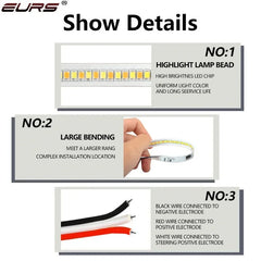 Car Mirror Indicator Lamp DRL Streamer Strip Flowing Turn Signal Lamp LED Car Light Source Turn Signals For Cars