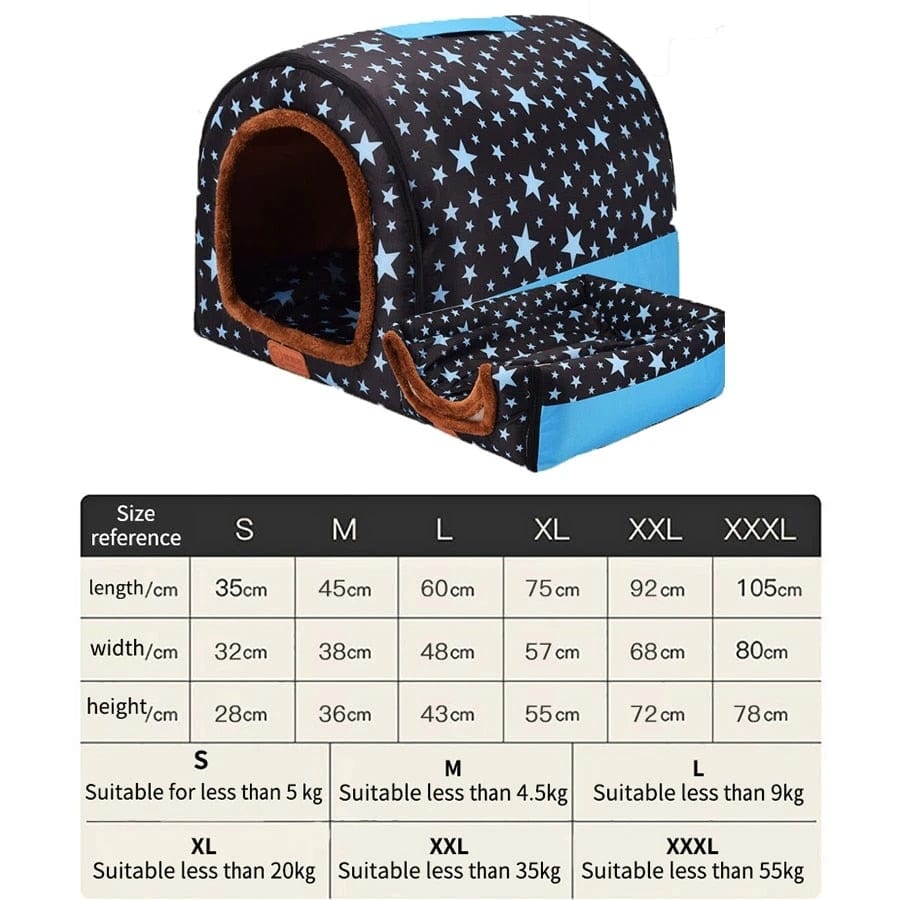 New Warm Dog House Comfortable Print Stars Kennel Mat For Pet Puppy Top Quality Foldable Cat Sleeping Bed cama para cachorro