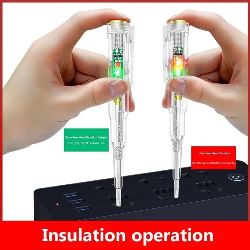 Test Pen Color Double Light Sensor Beep Alarm Electrician Test Broken Zero Fire Wire Detection Pen High Bright Electrician Pen