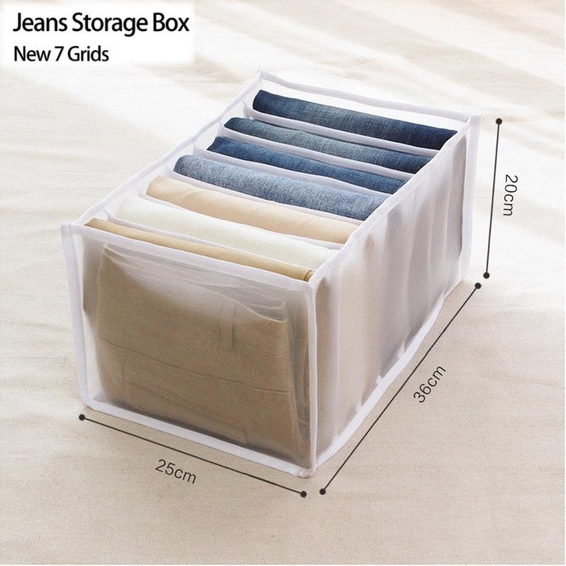 Sweater Clothes Storage Grid Boxes Student Dormitory Wardrobe Closet Drawer Organizer T-shirt Pants Clothing Separation Box - Wowza