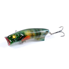 1pc Floathing Lure Topwater 3D Printed Popper Fishing Lure 7.8cm 11.5g Hard Bait Plastic Fishing Tackle Crankbait 7 Colors