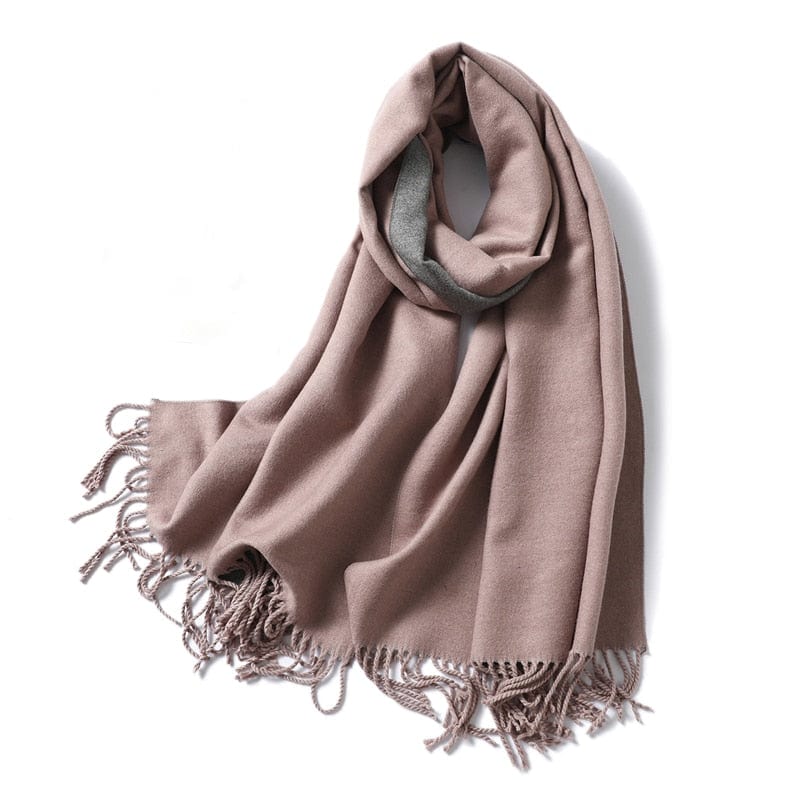 Winter Cashmere Scarf Women Thick Warm Shawls Wraps Lady Solid Scarves Fashion Tassels Pashmina Blanket Quality Foulard 2023 New