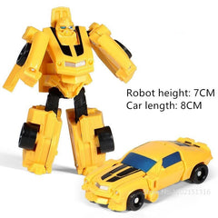 Mini Transformation Cars Kid Classic Robot Car Toys Action & Toy Figures Plastic Deformation Boys Gifts for Children