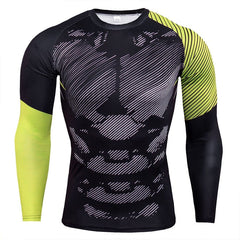 Men's Long Sleeve T-shirts Gym Clothing Sportswear Sporting Cry Fit Running Man Rashguard Men T-shirt Sport Compression T Shirt